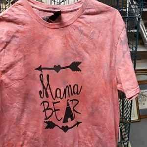 Vinyl print  t shirt mama bear